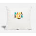 Papa Bear T-Shirt - Indian Feather Tipi Tent Dad Natural White Pillow